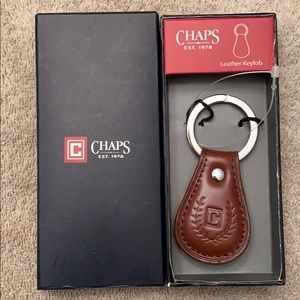 Chaps leather key fob by Ralph Lauren